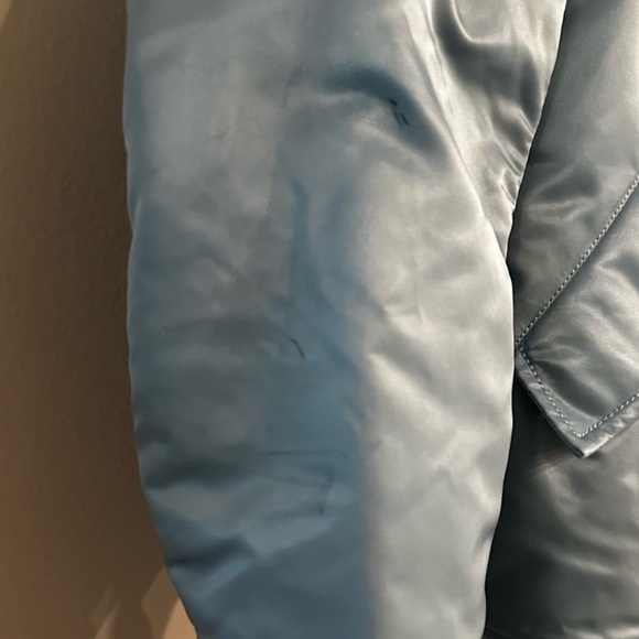 Alpha Industries MA-1 blue bomber jacket with hood size small - Picture 6 of 13